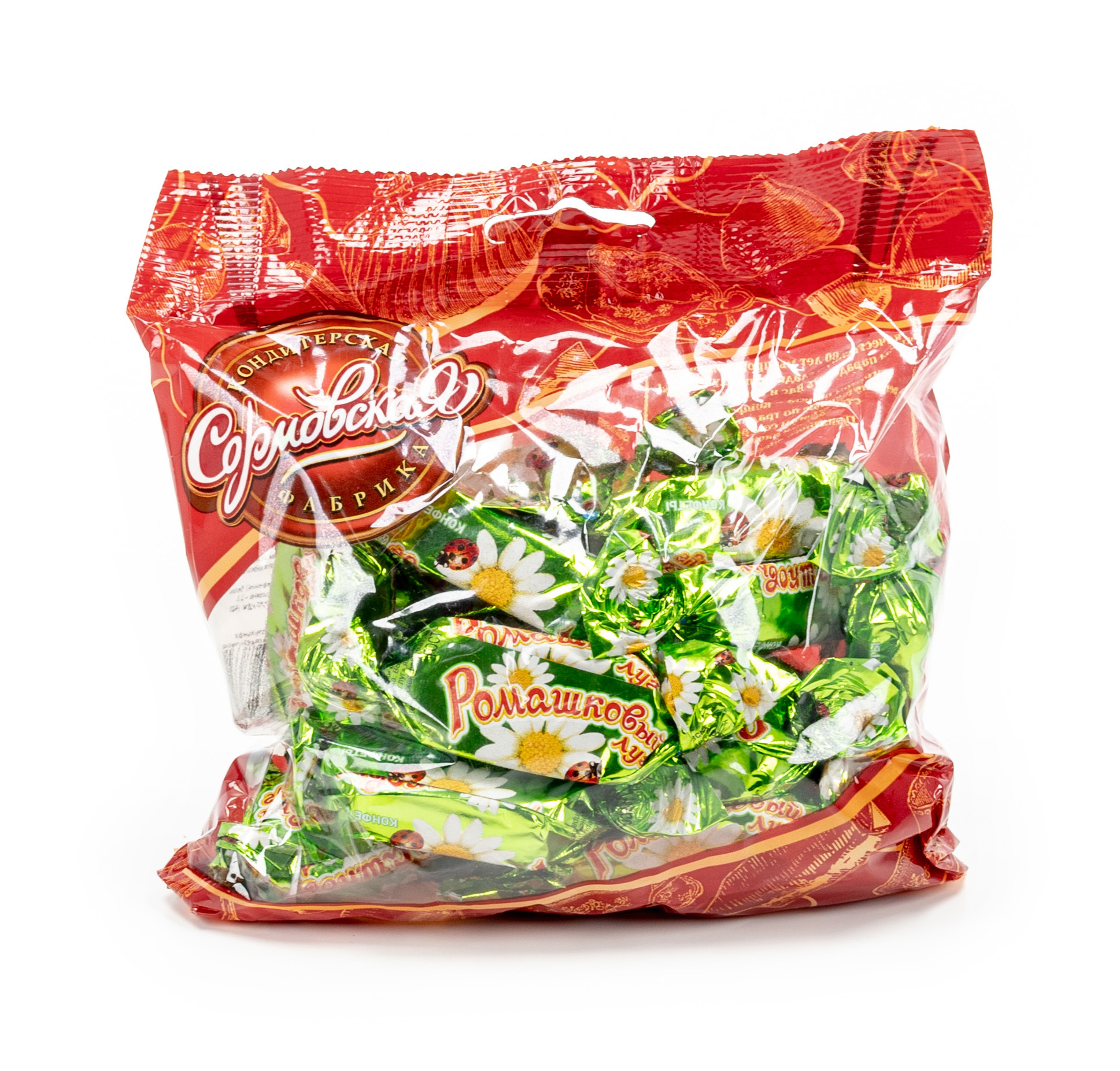 Конфеты Сормовская Кондитерская Фабрика Ромашковый луг помадные со вкусом крем-брюле в молочном шоколаде 245г, помадки, сладости подарок, кондитерские изделия