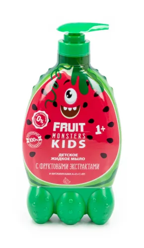 Mega Monsters / Мега Монстры Жидкое мыло Фрутомонстры детское 1+ лет, с ароматом арбуза 400мл / средства гигиены