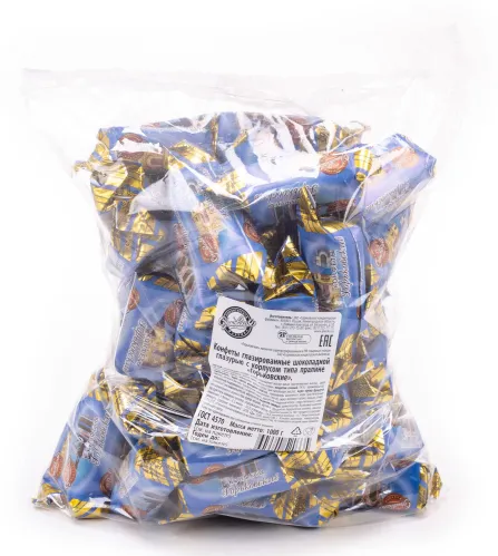 Конфеты Сормовская Кондитерская Фабрика Горьковские шоколадные с дробленым орехом 1кг / сладости подарок / кондитерские изделия