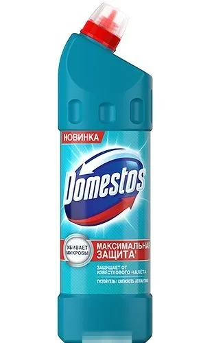 Универсальное чистящее средство Domestos / Доместос Атлантика для чистки ванны и кухни от налета и ржавчины без хлора 1500мл