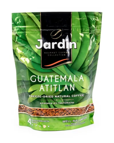 Кофе растворимый Jardin / Жардин Guatemala Atitlan Well-Balanced сублимированный, с кофеином, 100% арабика, темная обжарка, пакет 150г