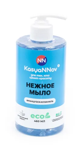 KasyaNNov / Касьяннов Жидкое мыло Нежное Французская ваниль для тех, кто ценит красоту, 460мл / средства гигиены