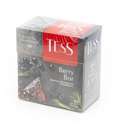 Чай черный Tess Berry Bar с ежевикой, 20 пирамидок