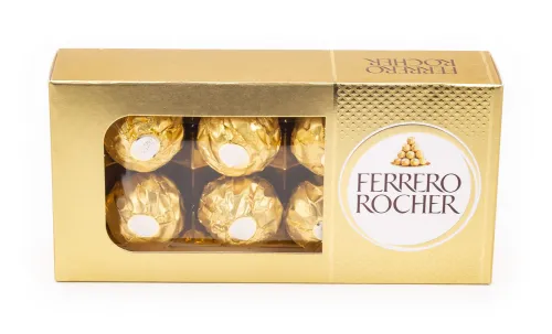 Конфеты Ferrero Rocher, шоколадные с ореховой начинкой, 75г