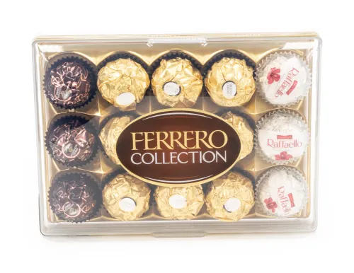 Конфеты Ferrero Collection / Ферреро Коллекшн набор, ассорти, Rocher, Raffaello, Rondnoir в коробке, 172.2г / кондитерские изделия