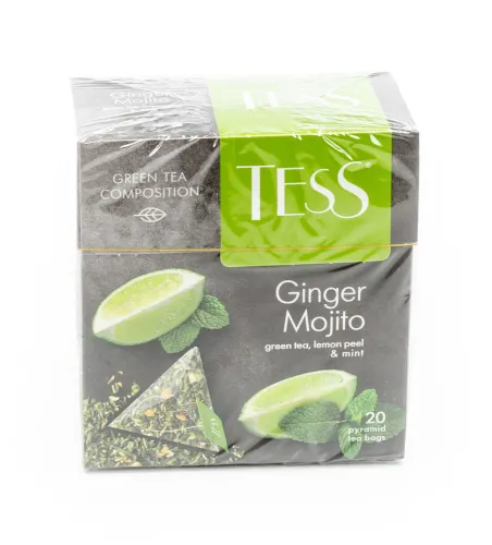 Чай Tess Ginger Mojito зеленый, пирамидки, 20шт