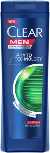 Clear / Клеа Phytotechnology Шампунь для волос мужской против перхоти с экстрактами лекарственных растений 400мл / косметика и уход