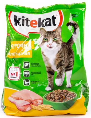 Корм сухой для кошек Kitekat / Китикет Курочка аппетитная, хрустящие гранулы, 350г / зоотовары