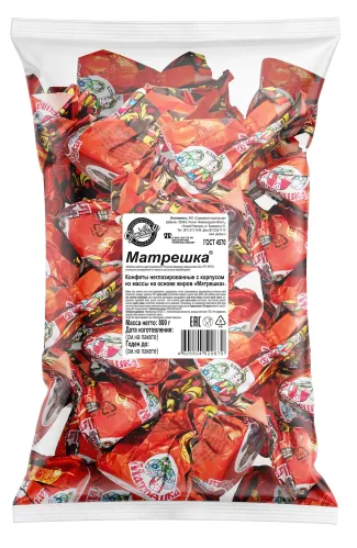 Конфеты Сормовская Кондитерская Фабрика Матрешка неглазированные 800г / сладости подарок / кондитерские изделия
