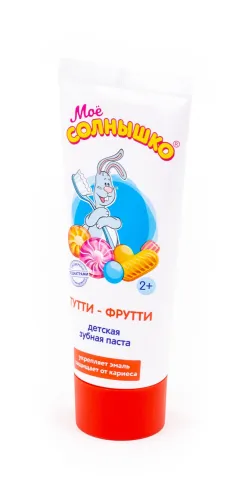 Зубная паста Мое солнышко Тутти-фрутти детская 100г