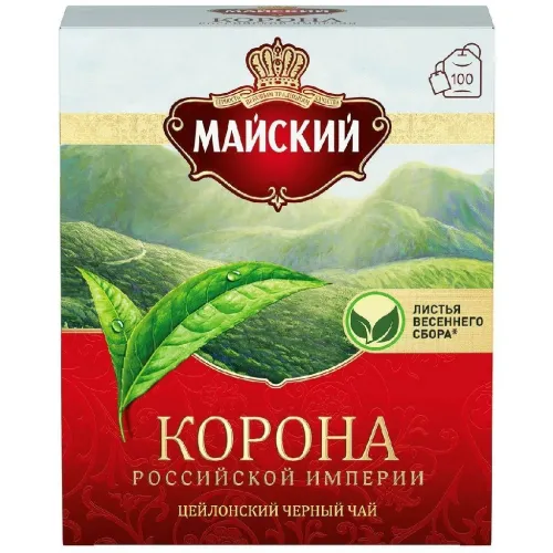 Чай черный Майский Корона Российской Империи 100шт 200г