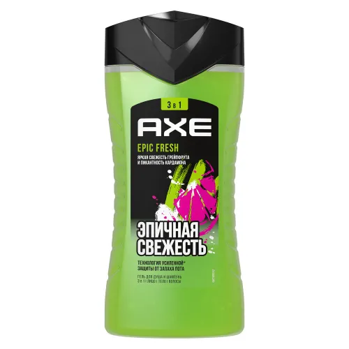 Гель для душа Axe Epic Fresh 3 в 1 мужской 250мл 90014860